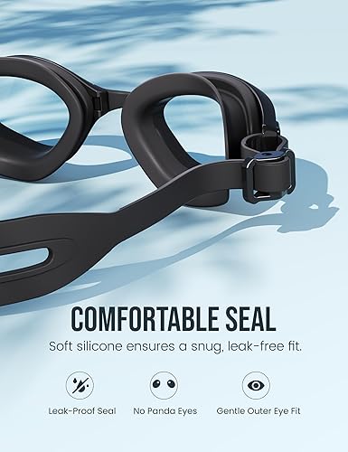 Miniatura 2 de Gafas de natación, sin fugas, gafas de natación para adultos con lentes resistentes a la niebla, bloqueo UV para hombres, mujeres y jóvenes