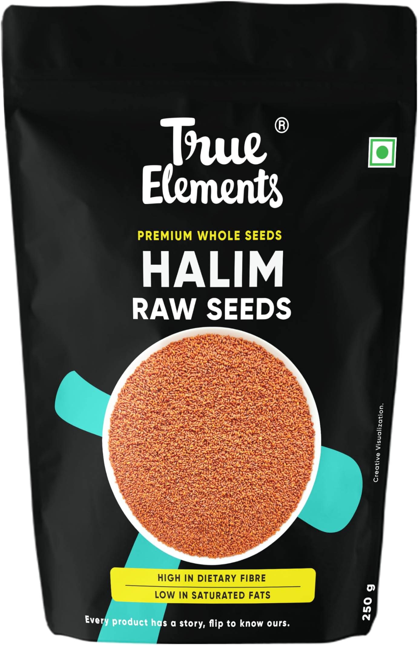 True Elements Halim Seeds 250g - Aliv Seeds | High in Fibre and Omega 3 | Garden Cress | Haleem Seeds | Immunity Booster Superfood