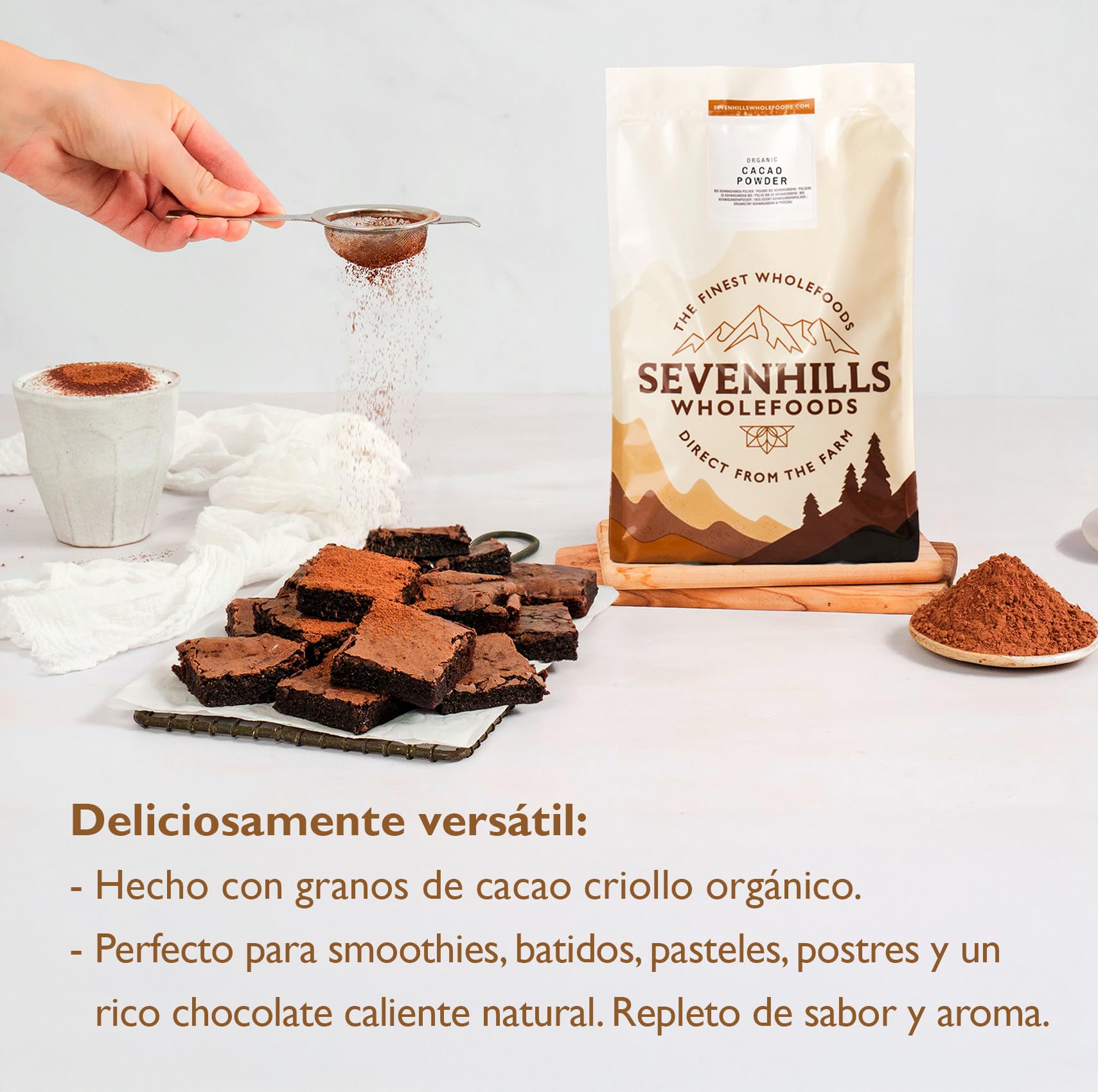 Sevenhills Wholefoods Cacao En Polvo Orgánico 1kg