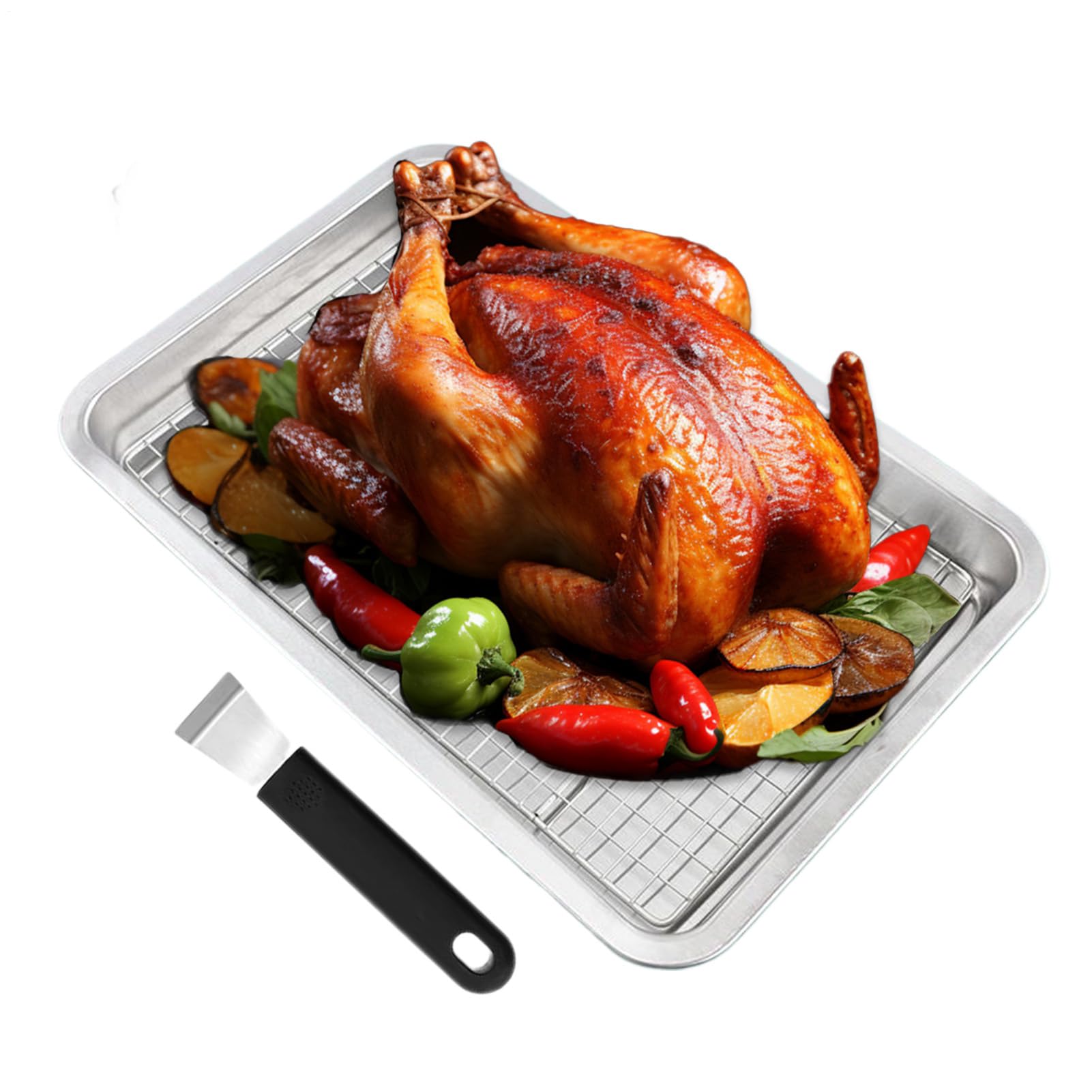 Cestello Per Grigliare Verdure BBQ Rettangolare Fondo Bocca Bassa | Cestello A Griglia Per Ortaggi per Verdure alla Griglia, Carne, Pesce, Peperoni, Gamberi, Picnic e Riunioni Familiari
