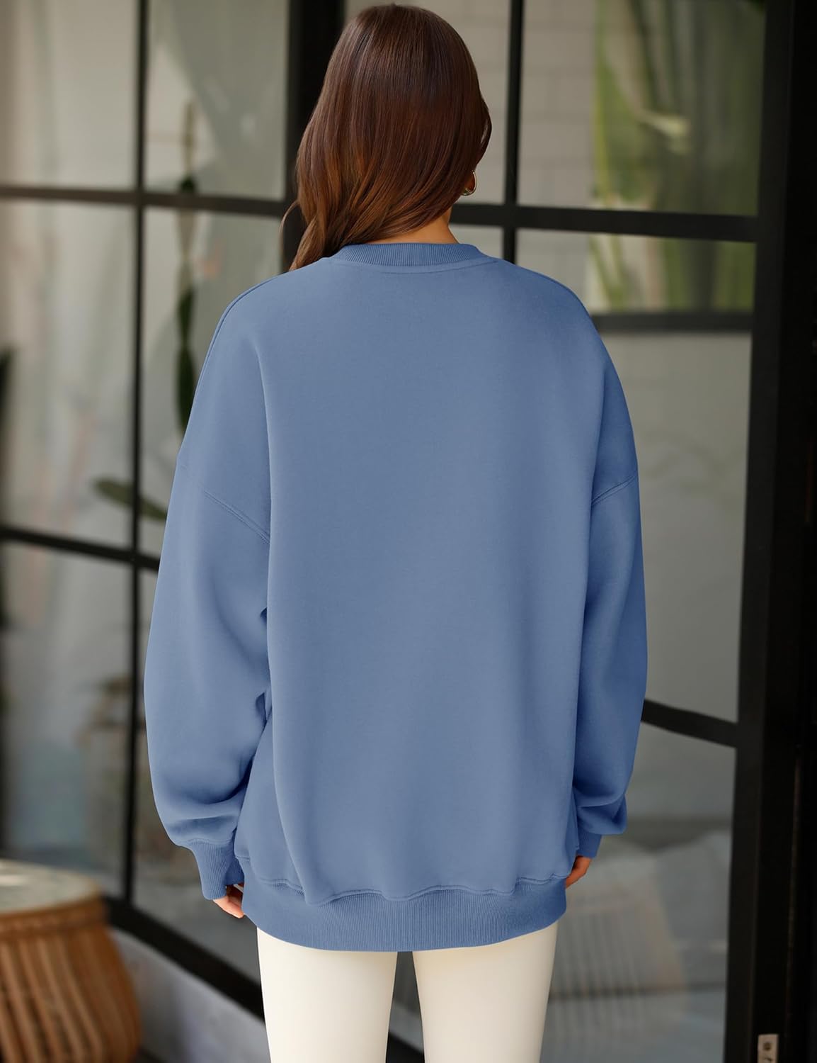 LOMON Oversized Sweatshirt for Women Crewneck Long Sleeve Casual Fleece Tops Graphic Hoodies Pullover Sweater - Image 4