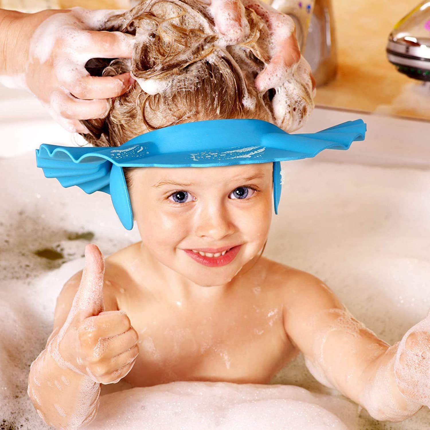 HARIHUB Adjustable Bathing Baby Shower Hair Wash Cap/ Baby Bath Shower Protection Cap for Eyes And Ear (Pack of 1) (Baby Shower Cap For Kids) 4