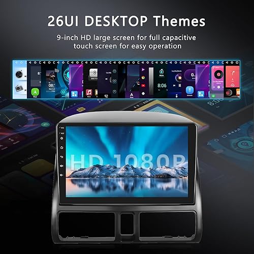 Miniatura 5 de 2 GB+64 GB Estéreo de coche para Honda CRV 2002-2006 Android Head Unit, enlace de espejo automático inalámbrico Carplay Android, pantalla táctil de