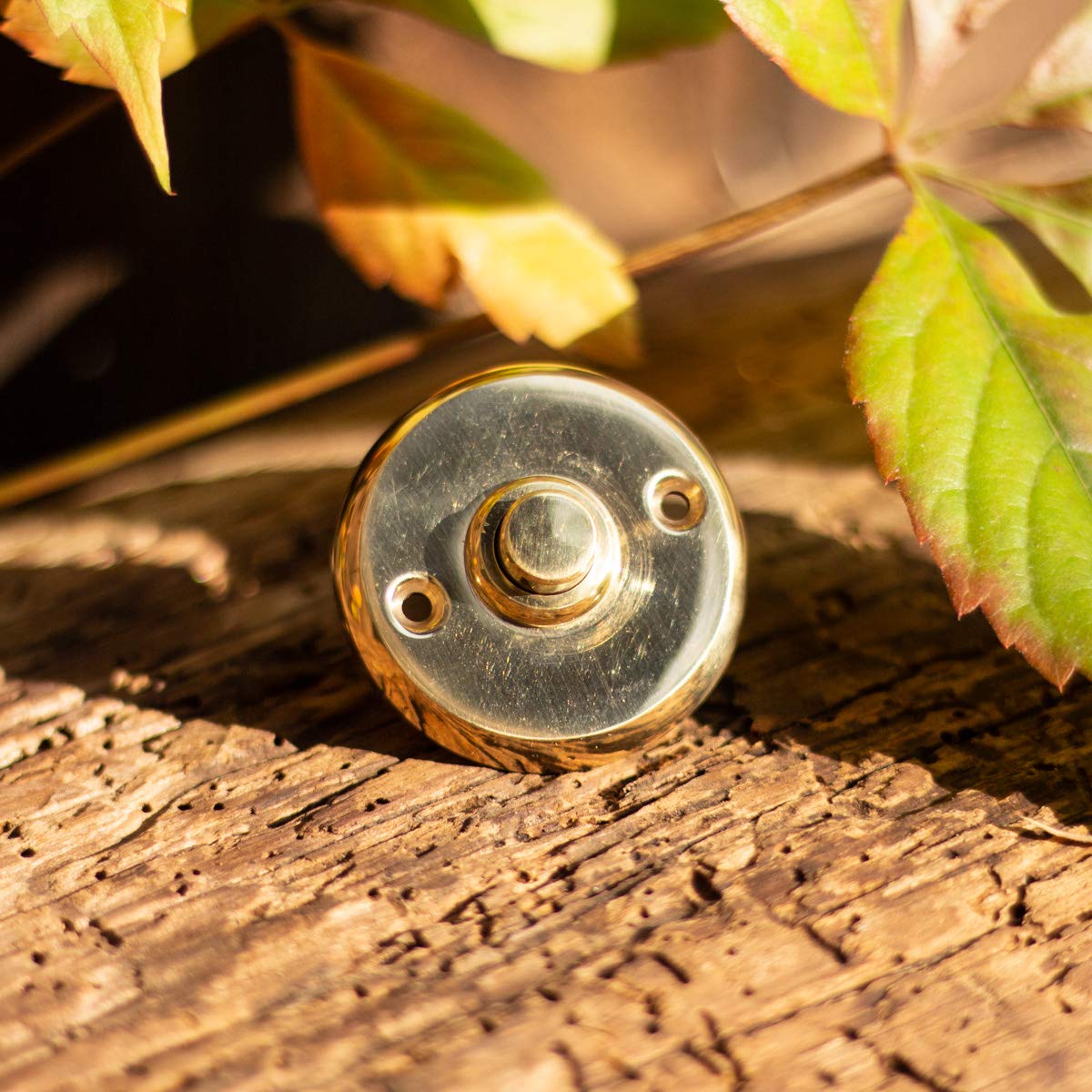 Sonnette Extérieure En Laiton Poli – Cloche De Porte Style Ancien, Fabrication Italienne
