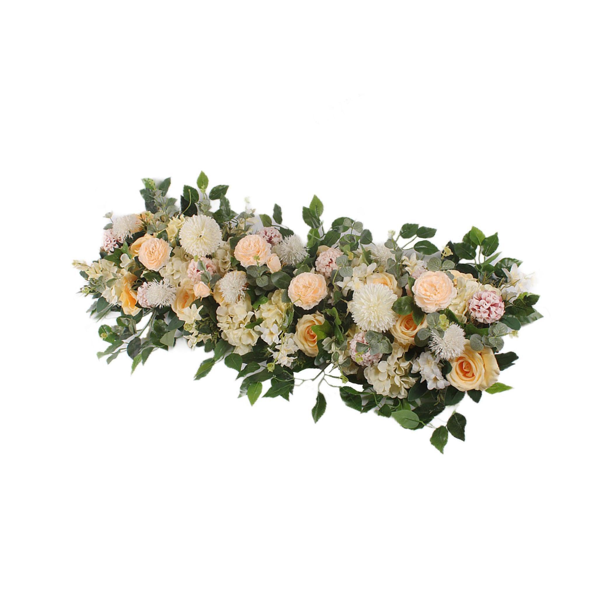 KIXZSAZ Stunning Artificial Wedding Flowers Backdrop Arch Decor Special Day Fake Peonies, Champagne, 100x35cm