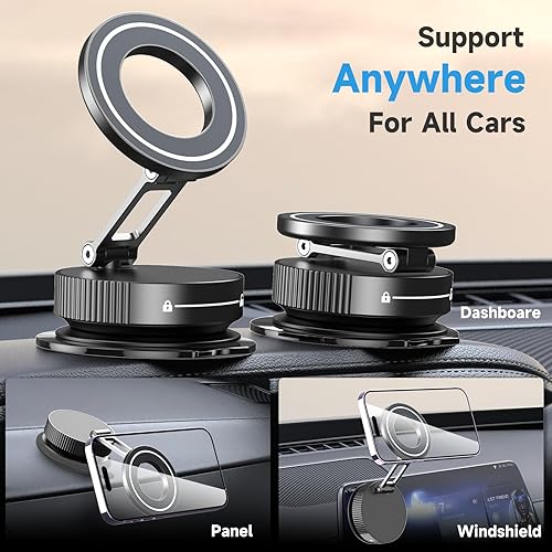 Miniatura 6 de Magsafe - Soporte de teléfono de coche ajustable en 360, soporte de teléfono celular para tu iPhone 17 17 Pro 17 Pro Max 16 Pro Max 15 14 13 12 Plus