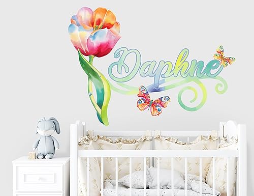 Miniatura 3 de Flower Wall Stickers for Girls Room - Name Stickers for Baby Girl Nursery Decor - Flower Art for Wall Decor - Baby Girls Room Decor - Flower Sticker