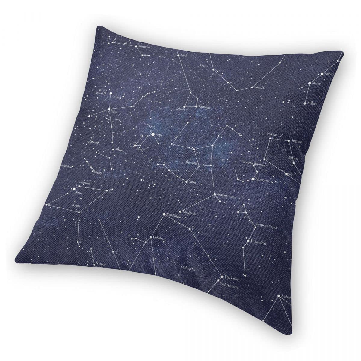 Funda de Almohada Poliéster Lino Terciopelo Cremallera Impresa Funda de Almohada Decorativa Funda de cojín para el hogar 18quot; -como se Muestra, 66x66cm Terciopelo