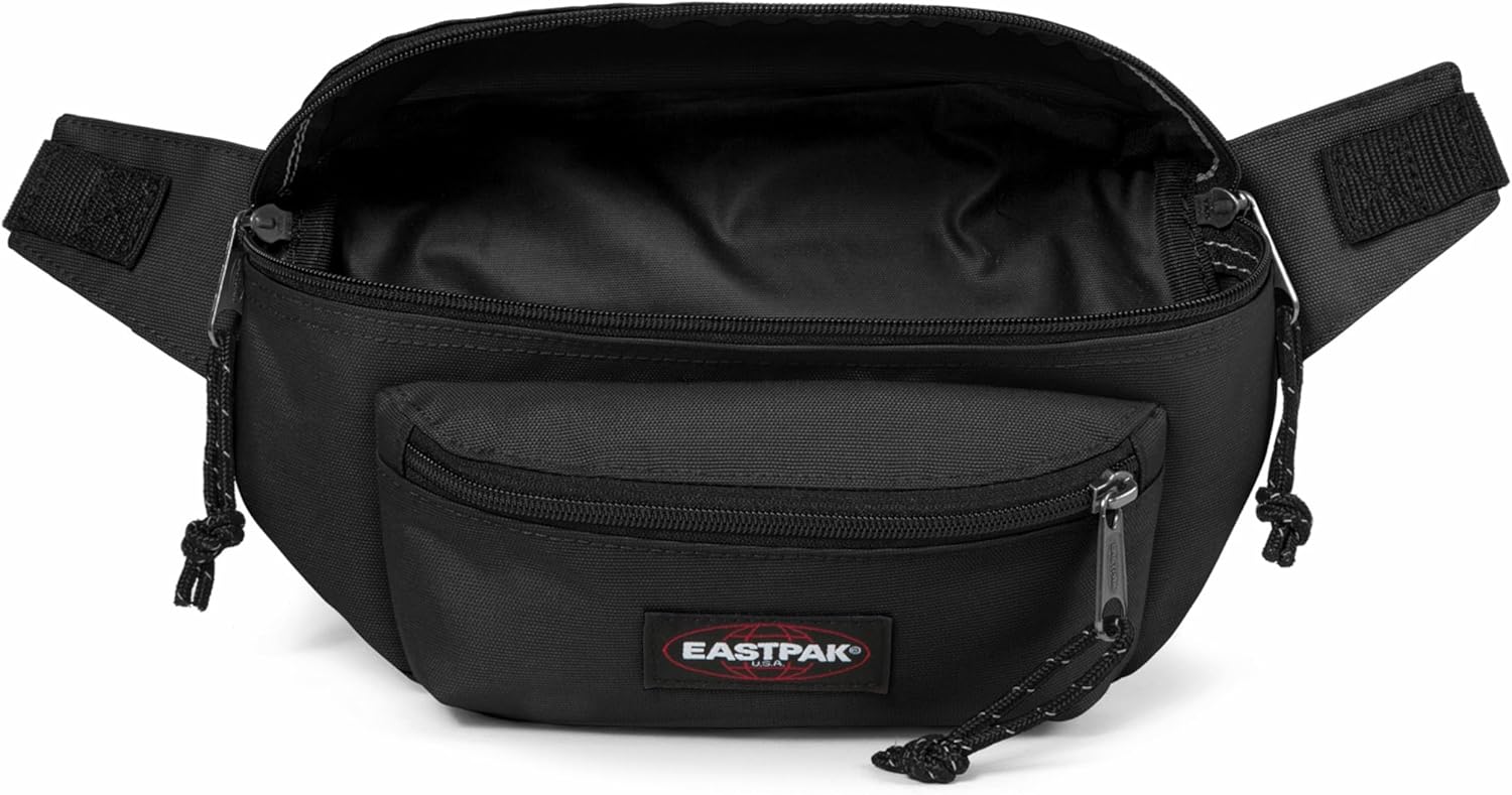 EASTPAK Doggy Bag – 3L Waistpack with Front & Back Zip Pockets, Adjustable Belt, Lightweight & Vegan-Friendly, Black - Image 2