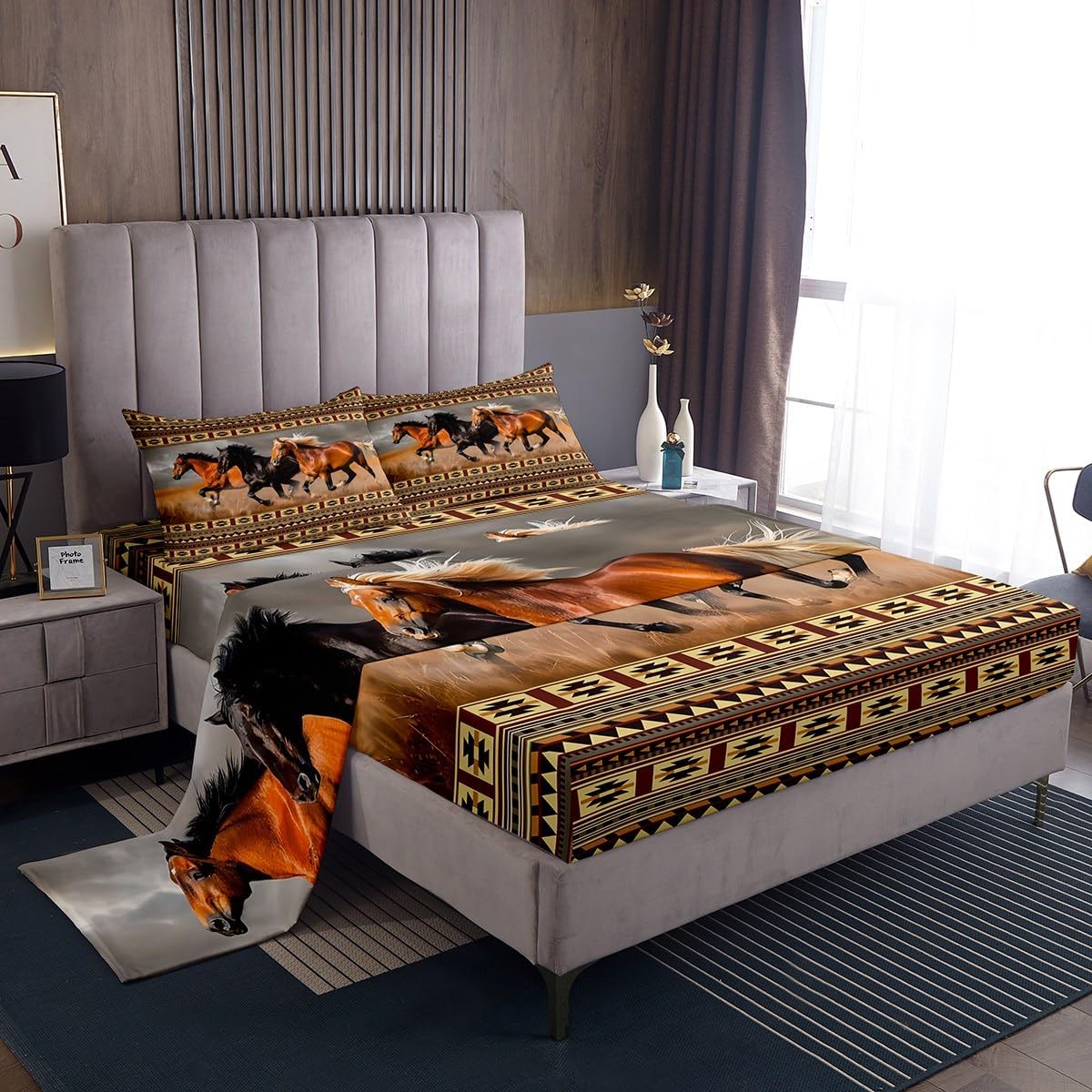 Castle Fairy Watercolor Marine Animal Bed Sheet Queen Set,Fish Coral Ocean Adventure Sheet Sets Adults Bedroom Decor,Dolphin Bedding Set with Flat,Fitted Sheet,2 Pillow Cases