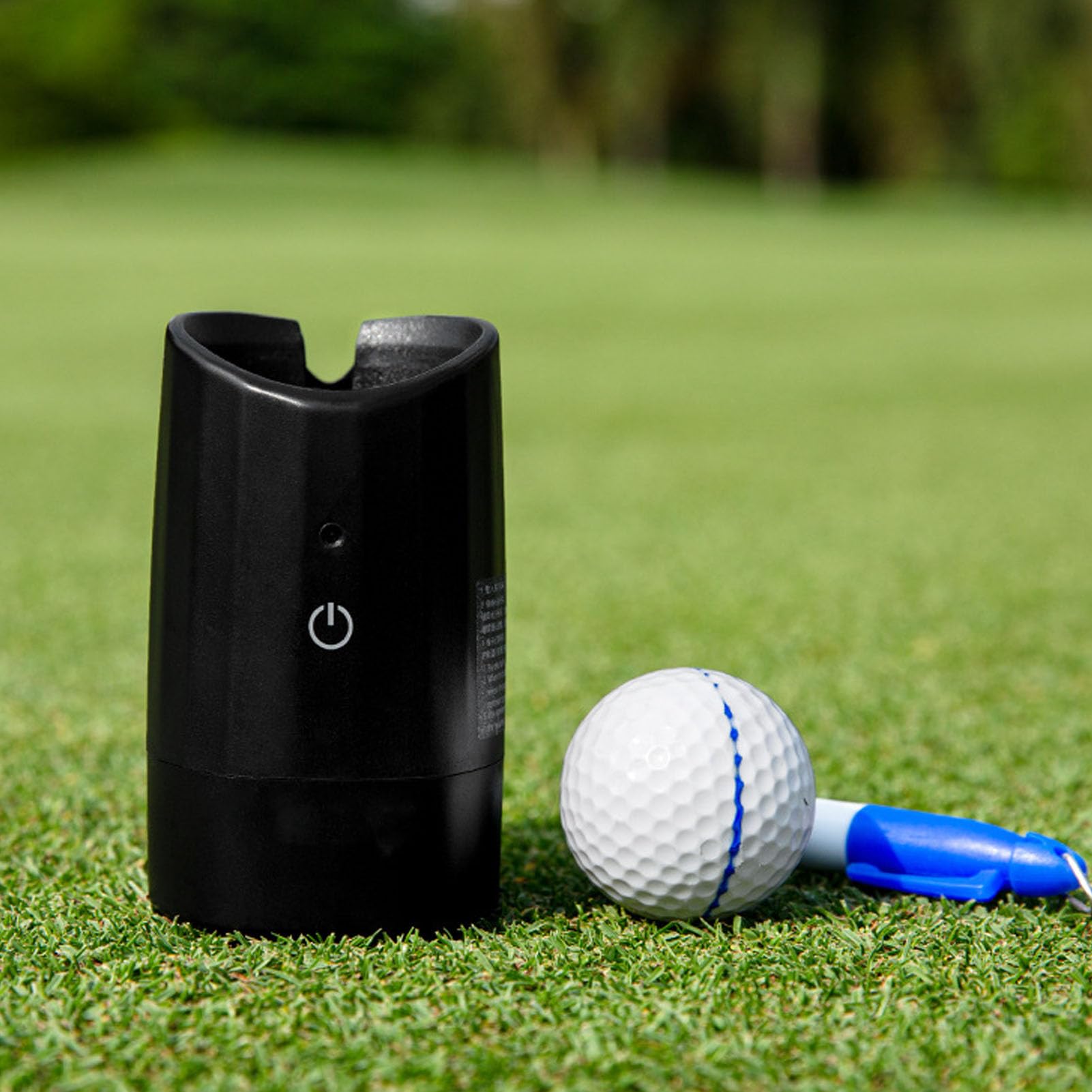 Denash Herramienta de Marcador de Línea de Pelota de Golf para Marcado Central Preciso, Dispositivo de Alineación de Pelota de Golf Eléctrico Portátil para Práctica de Putt, Buscador Central