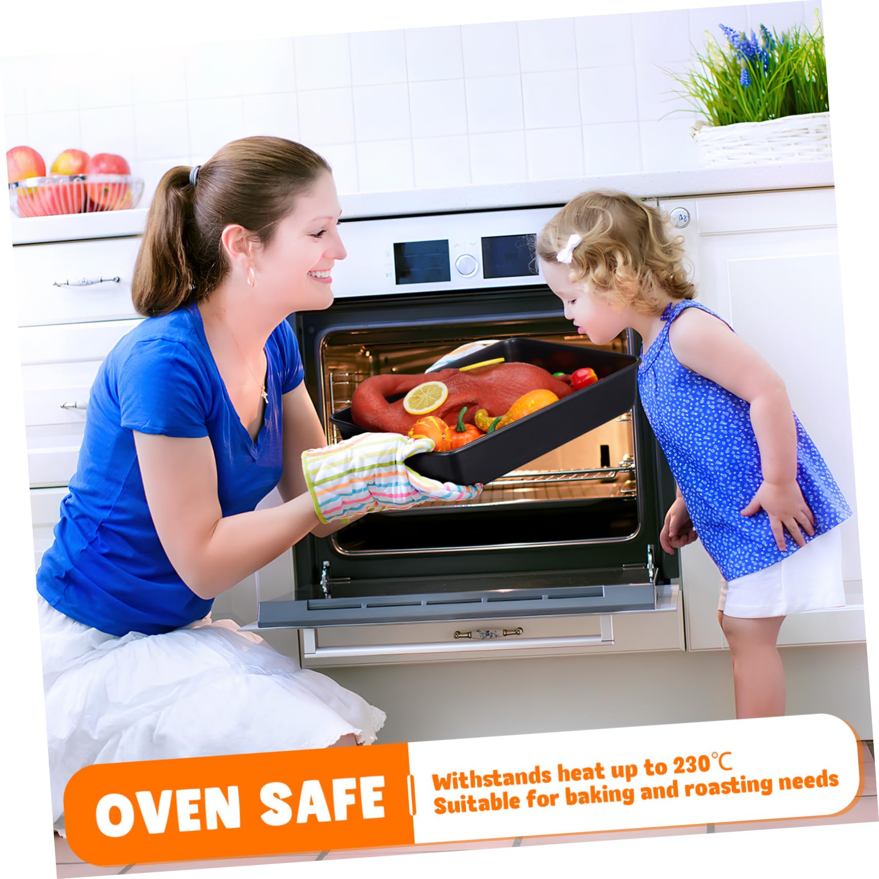 ABOOFAN 2stücke Edelstahl Ofenbleche in Verschiedenen Zum Backen Grillen Und Servieren Robust Und Einfach Zu Reinigen