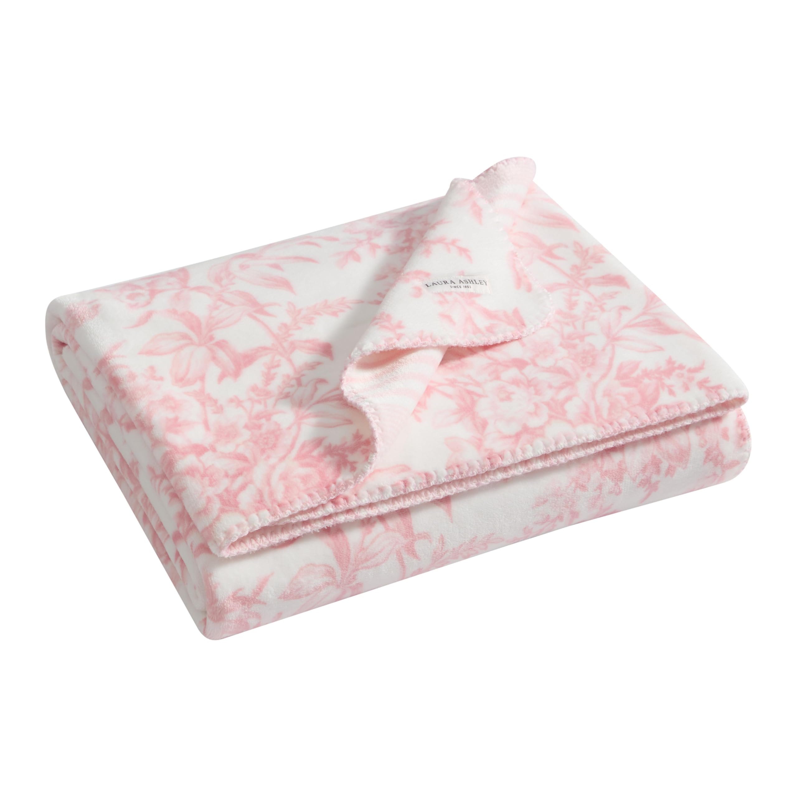 ローラアシュレイ ブランケット ローズ柄 Amazon.co.jp: Laura Ashley - フラシ天スローブランケット、50x70