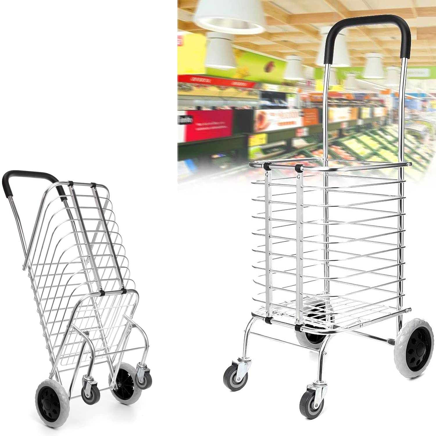 Buy Arcanine 4 Wheel Foldable Portable Shopping Utility Cart Luggage