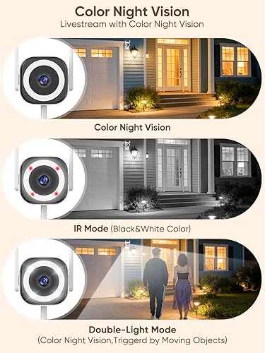 Miniatura 4 de Cámara 5G para Exteriores/Interiores para Seguridad del Hogar, Cámaras 2K para Monitor de Bebés para Dormitorio/Ancianos/Perros/Seguridad