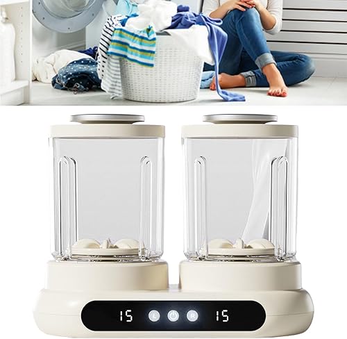 Miniatura 2 de Dispositivo de lavado simultáneo de taza de lavandería de doble tina de 2L  Textura de PC y motor de bajo ruido para separación de ropa interior