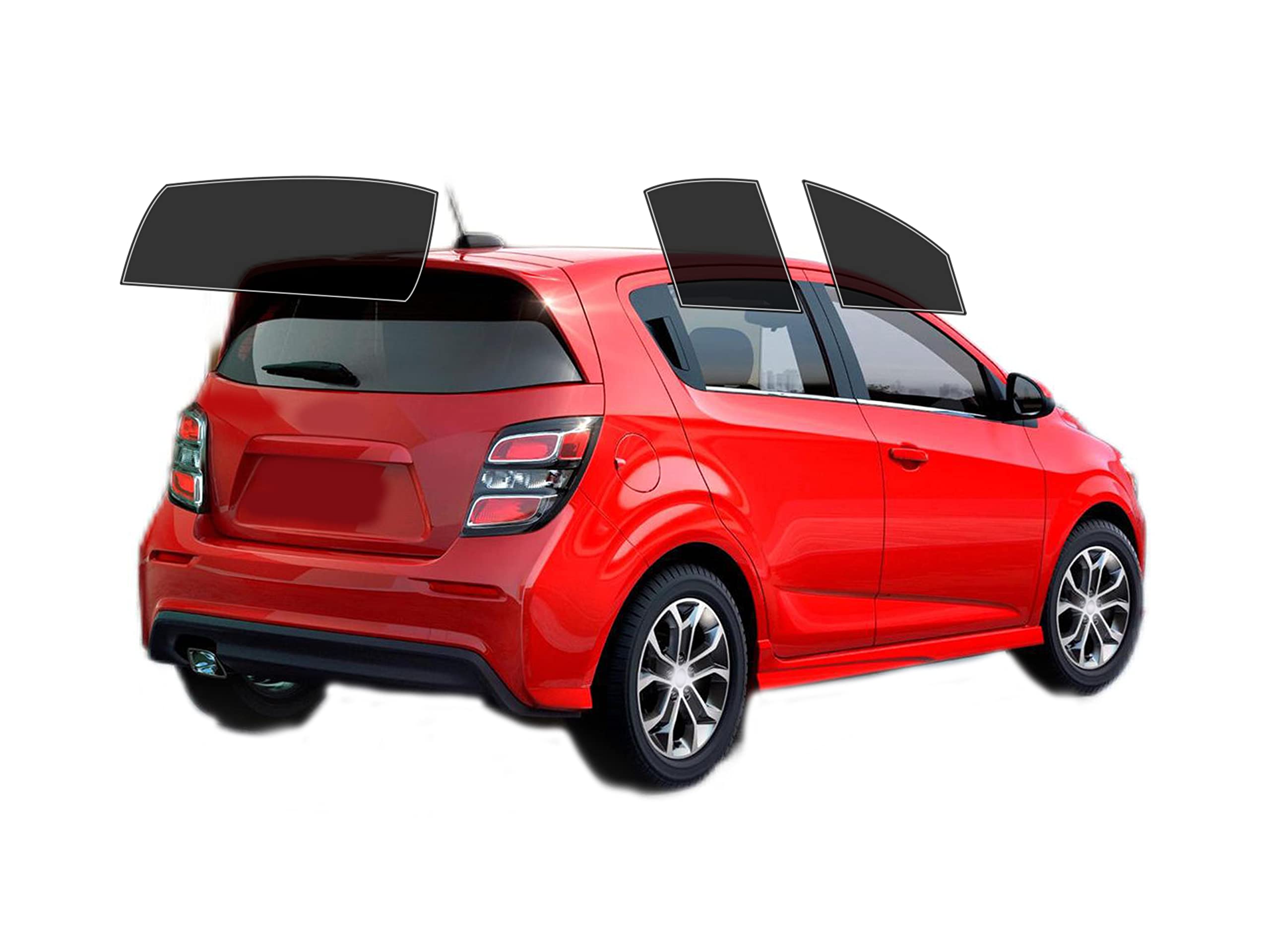 AUTOTEK Precut Windows Tint Film All Sides Cars Sun Blocking Protection Privacy Anti Shatter Glass 2 Ply Film Any Tint Shade kit for Chevrolet Sonic Hatch 2012-2020