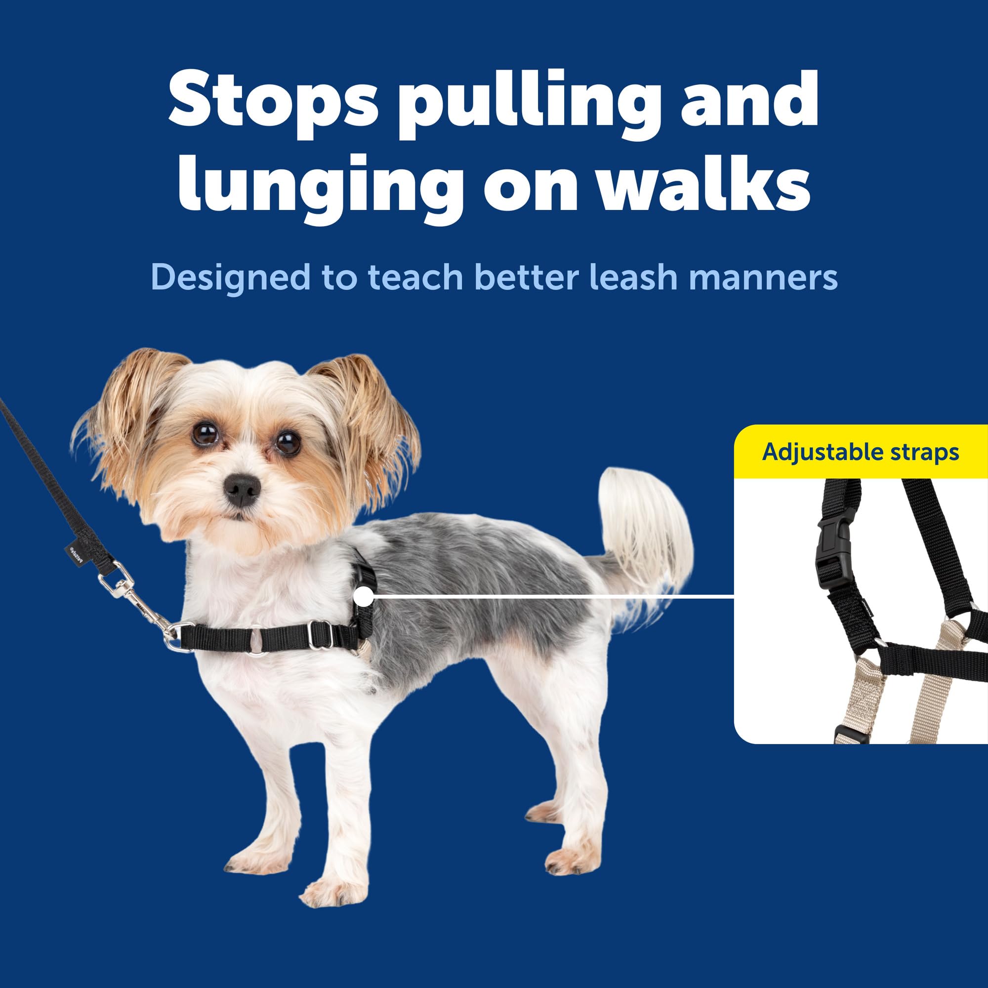 PetSafe イージーウォークハーネス M ブラック＆シルバー 98 Amazon | PetSafe イージーウォークハーネス (PS, ブラック＆シルバー