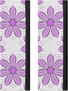 Big Purple Flowers Refrigerator Door Handle Cover, Kitchen Decor Kitchen Appliances Handle Cover Set Door Heat Protector for Oven Freezer, Keep Off Fingerprint Dust Pack of 2