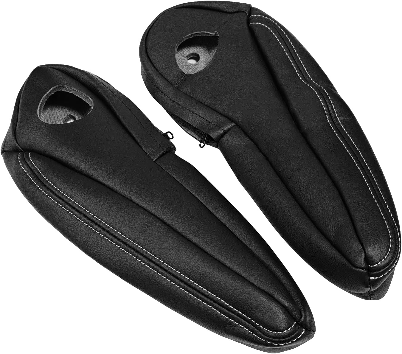 Car Seat Armrest Cover Replacement Fits for Chrysler Town & Country 2011-2016 Microfiber Leather, Black