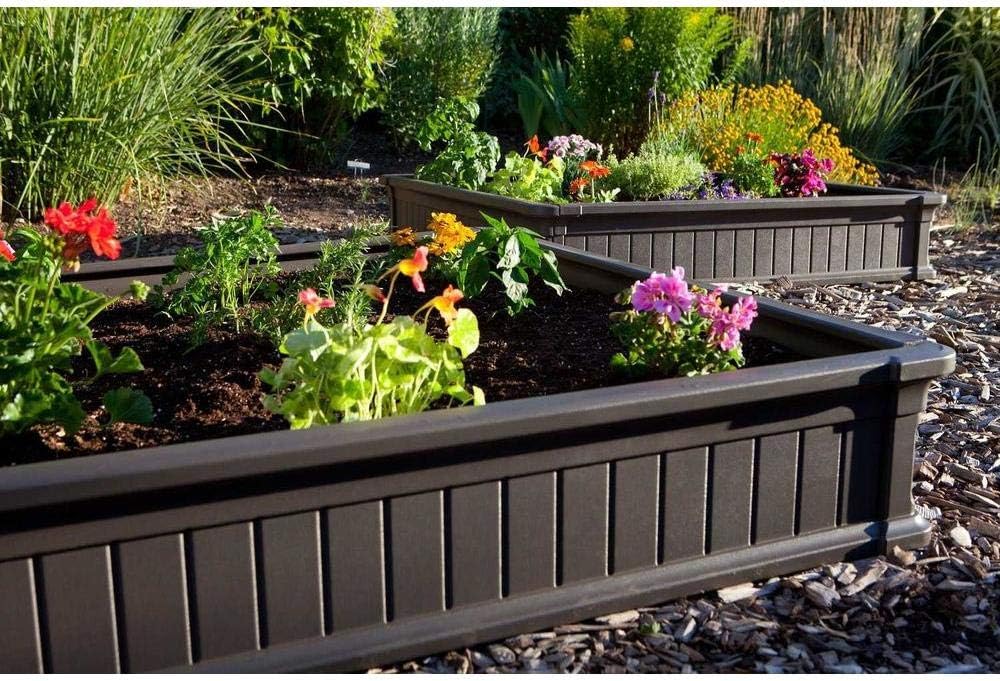 Lifetime 60053 Raised Garden Bed Kit, 2 Beds and 1 Early Start Vinyl Enclosure