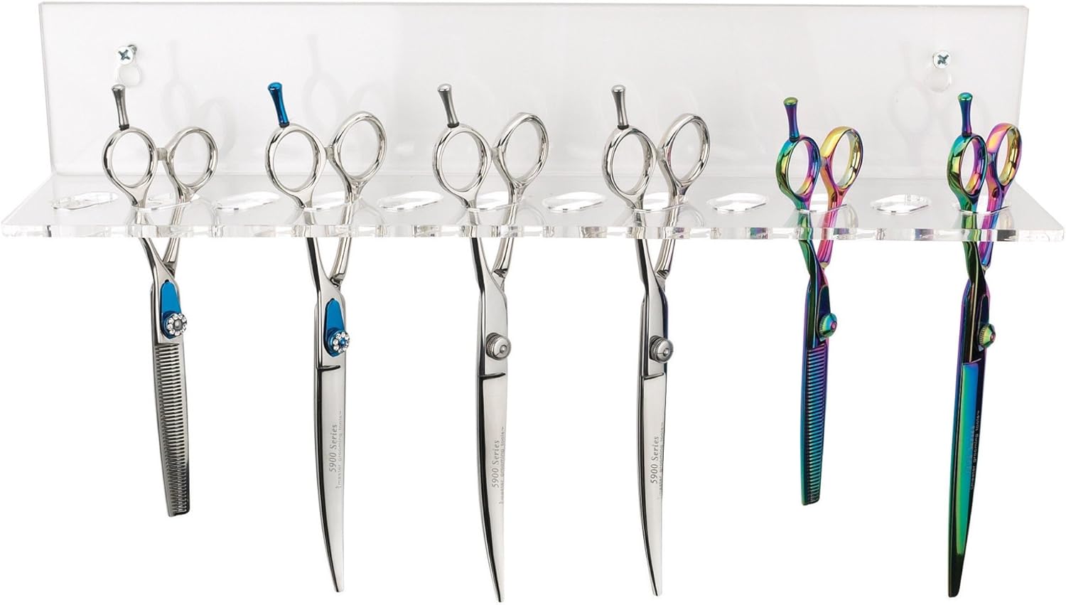 Top Performance Acrylic Shear Organizers — Convenient Organizers for Professional Dog Grooming Shears, 15¾"