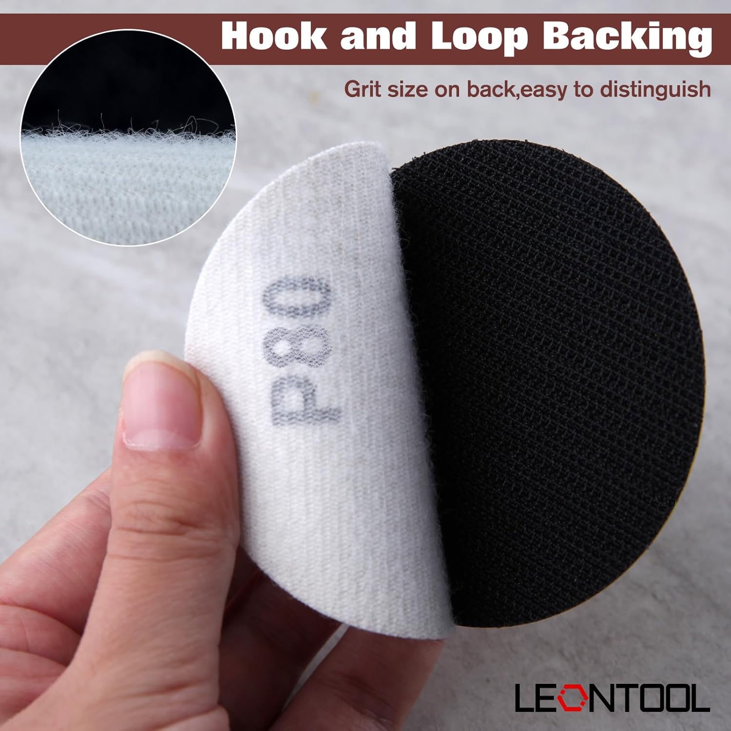 Sanding Discs 3 Inches 80 Grit Hook and Loop Sandpaper 100Pcs Sanding Pad NO-Hole Aluminum Oxide Random Orbital Sander