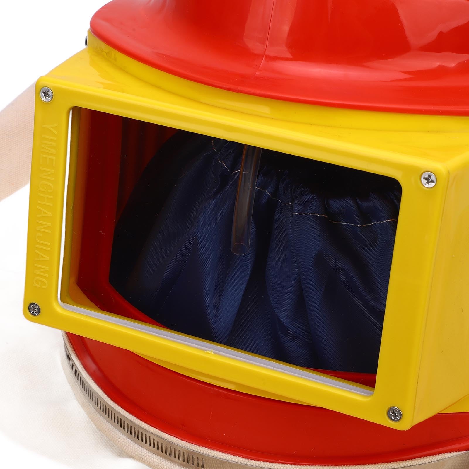 Jiawu Casco de Chorro de Lente de Doble Capa Diseño de Capa de Hombro Tipo de Alimentación de Aire para Chorro de, para Revestimiento de Limpieza de, Material de Caucho ABS de Lona