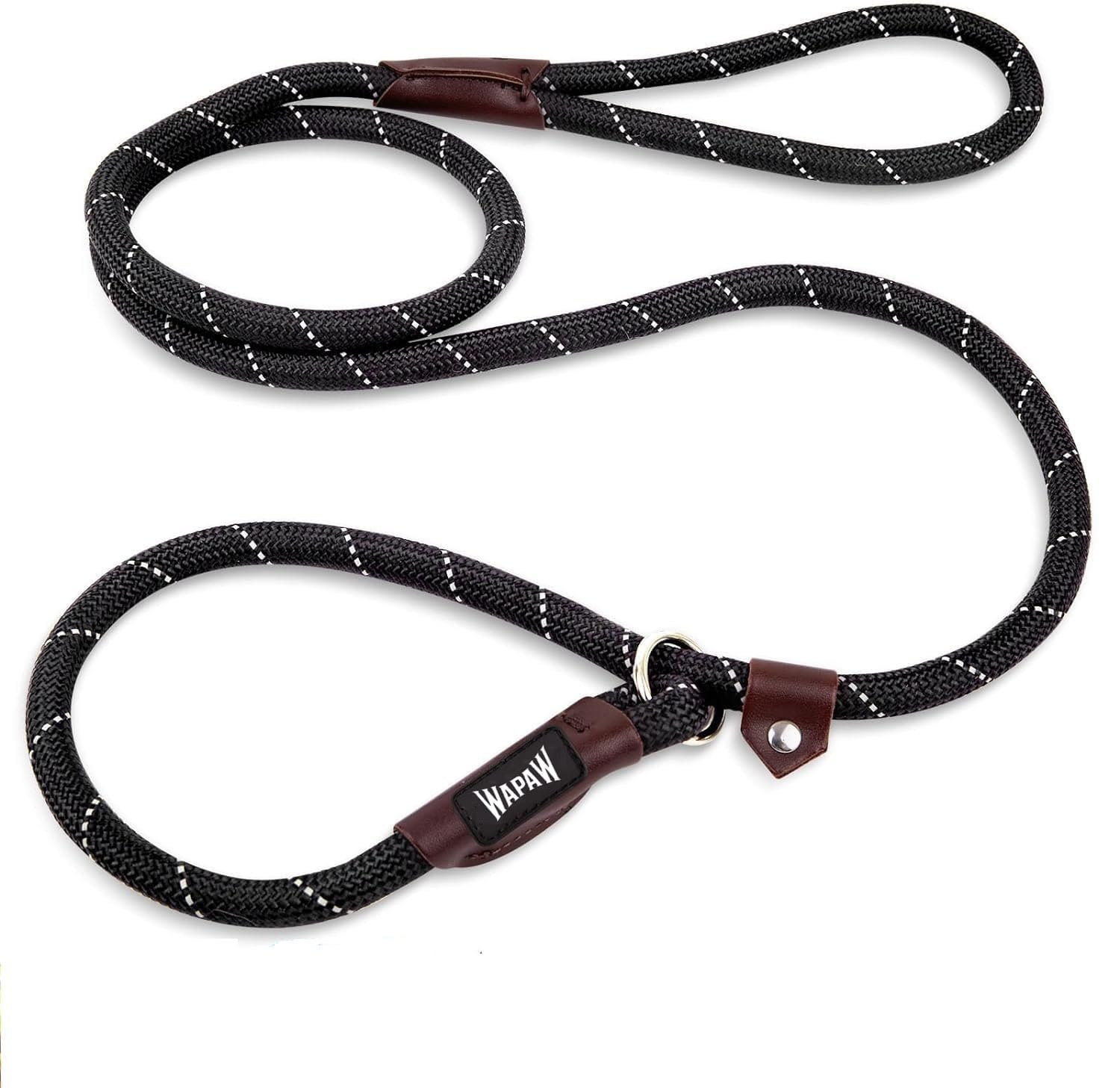 WapaW Reflective Dog Leash, Anti-Choking with Traffic Padded 2 Handles, Reflective Strong Sturdy Heavy Duty Rope Lead, 5.2FT/160cm Dog Training Lead for Medium Large Dogs (Black) (B09KNH4T3N) Amazon Price History, Amazon Price Tracker