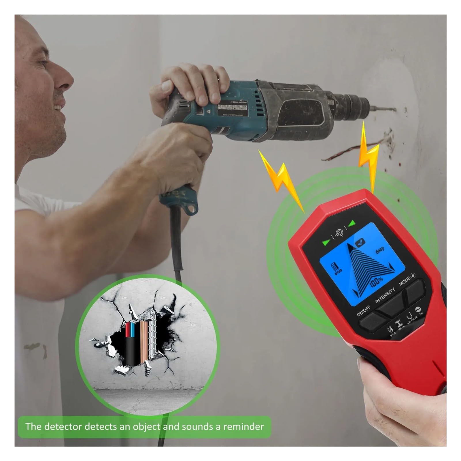 Escaner De Pared Buscador De Pernos 5 En 1 Detector De Vigas