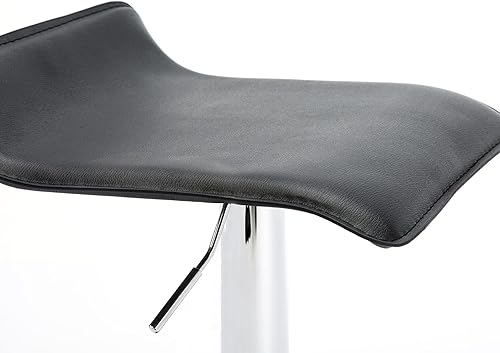 Miniatura 8 de NOBPEINT Taburete de bar giratorio ajustable con elevación de aire cromado contemporáneo juego de 4 negro Negro, gris, Blanco