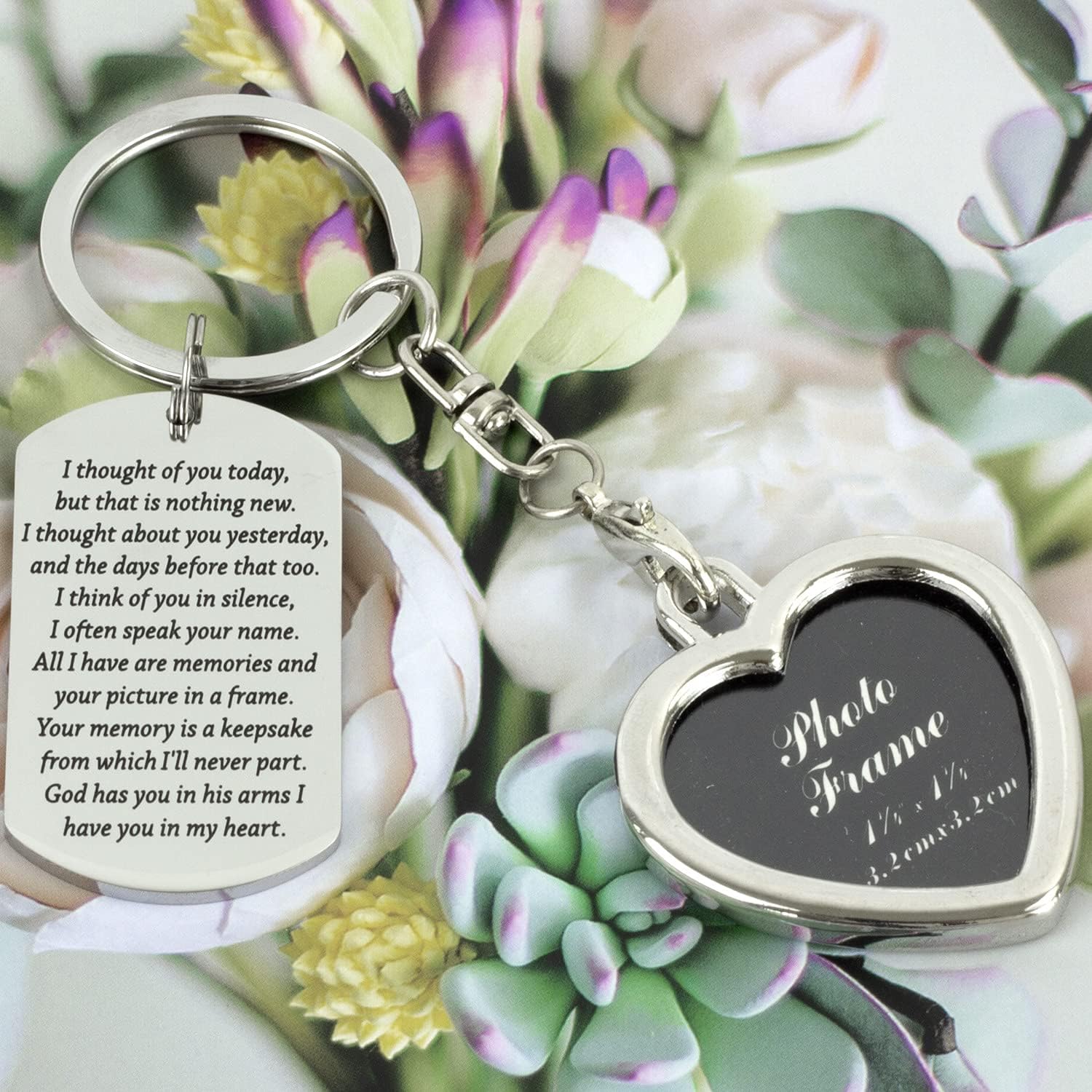 HUTIMY in Memory Gifts Keychain for Men Women Sympathy Gifts for Loss of Loved One in Remembrance Jewelry Memorial Keychain - Image 4