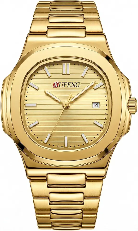 Relógio Unissex Analógico Luxo em Aço Inoxidável com Pulseira Metálica Design Clássico Elegante Qualidade Premium