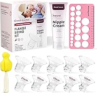 Vista 12 de Kit de Dimensionamiento de Brida Nursi Luna 3 en 1 con 10 Piezas de Insertos de Brida 13/15/17/19/21mm, Kit de Insertos de Brida de Silicona