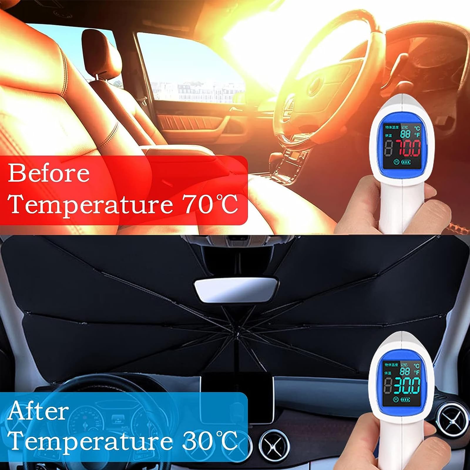 Auto Voorruit Zonnescherm Paraplu voor Renault Trafic 2006-2019