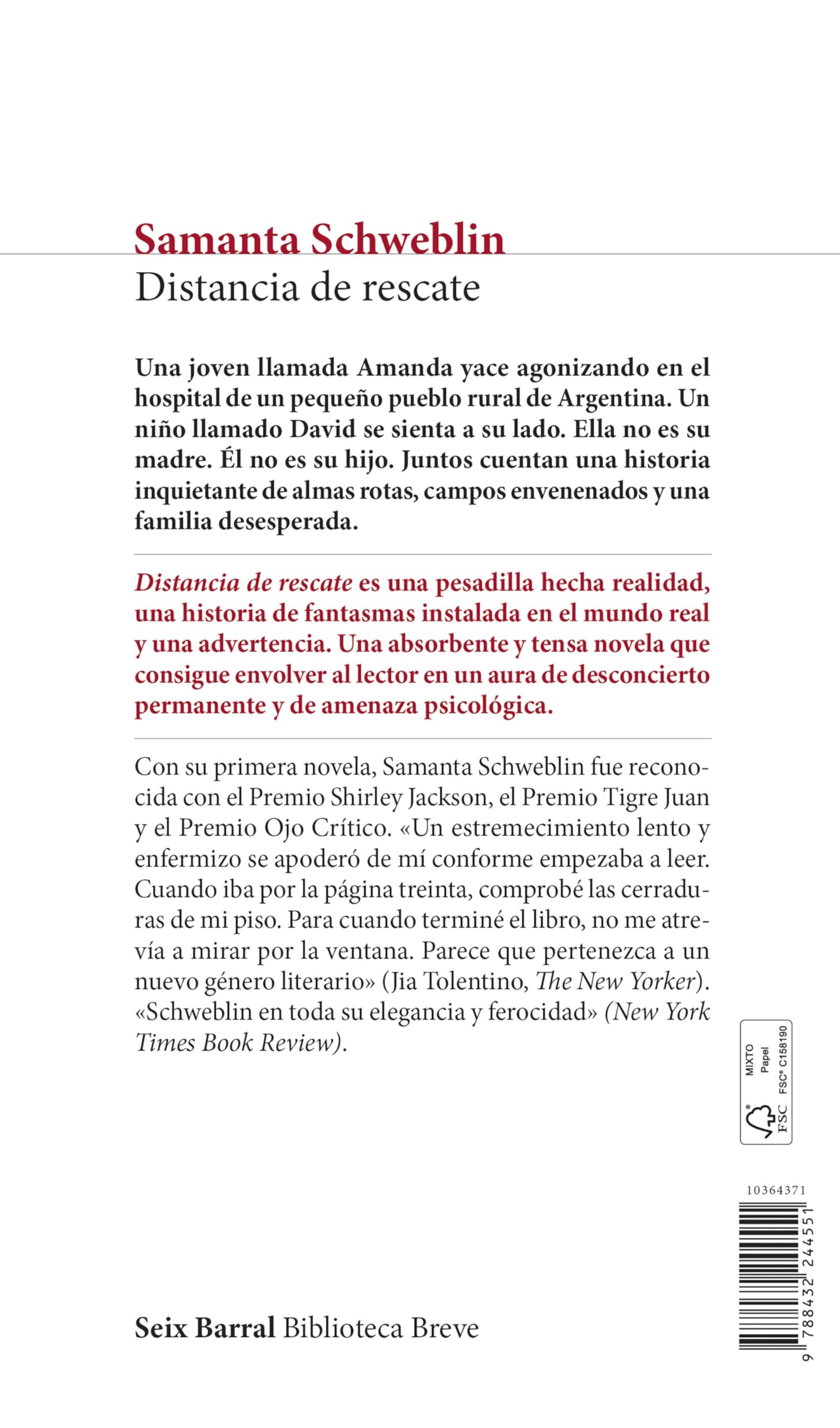 Distancia de rescate (Biblioteca Breve)