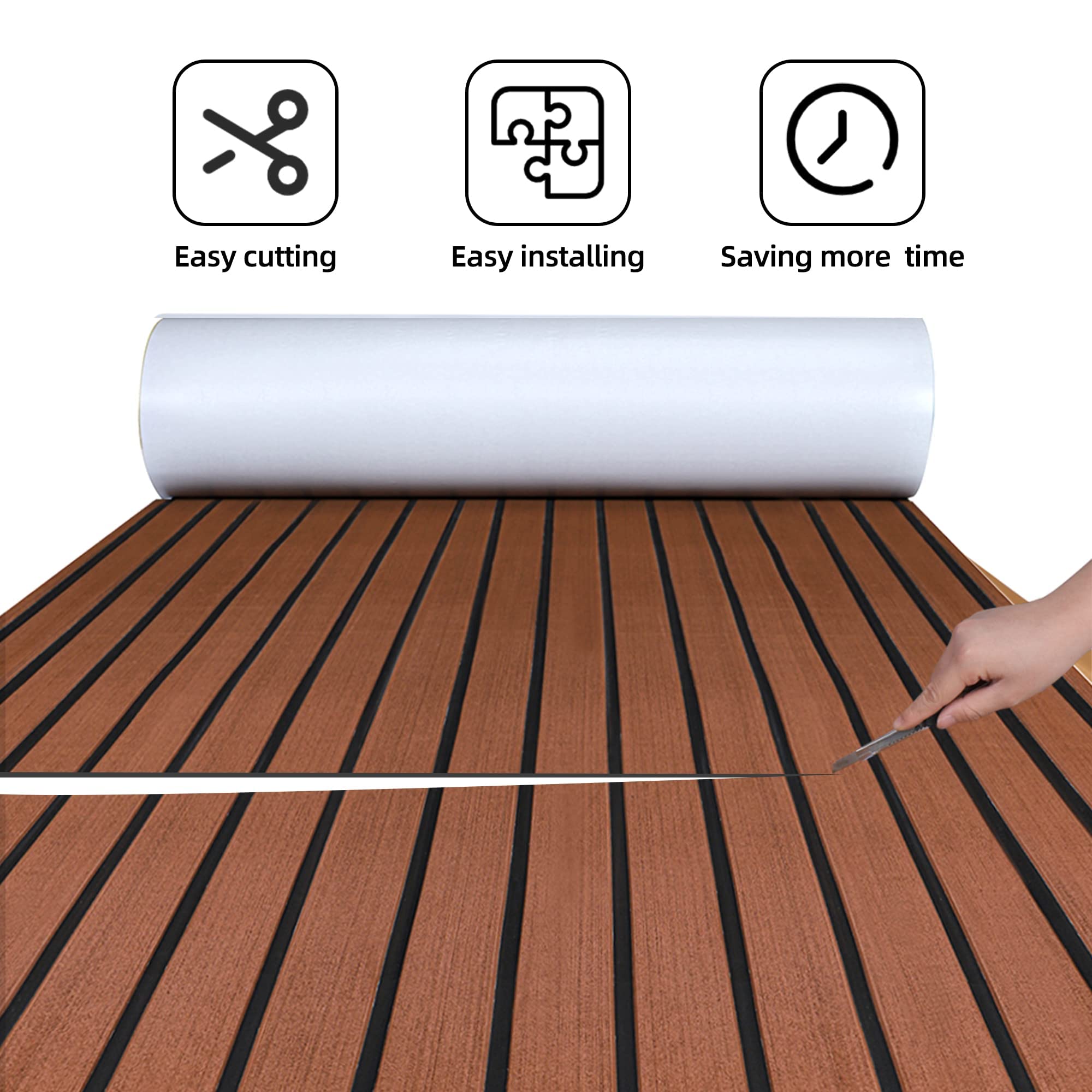 Bootvloeren EVA Foam Bootdek 2400x900x6mm Antislip Zelfklevende Vloeren 21600cm2 Marine Tapijt Voor Boten Jachten Pontons Kajakdekken P 010223741507