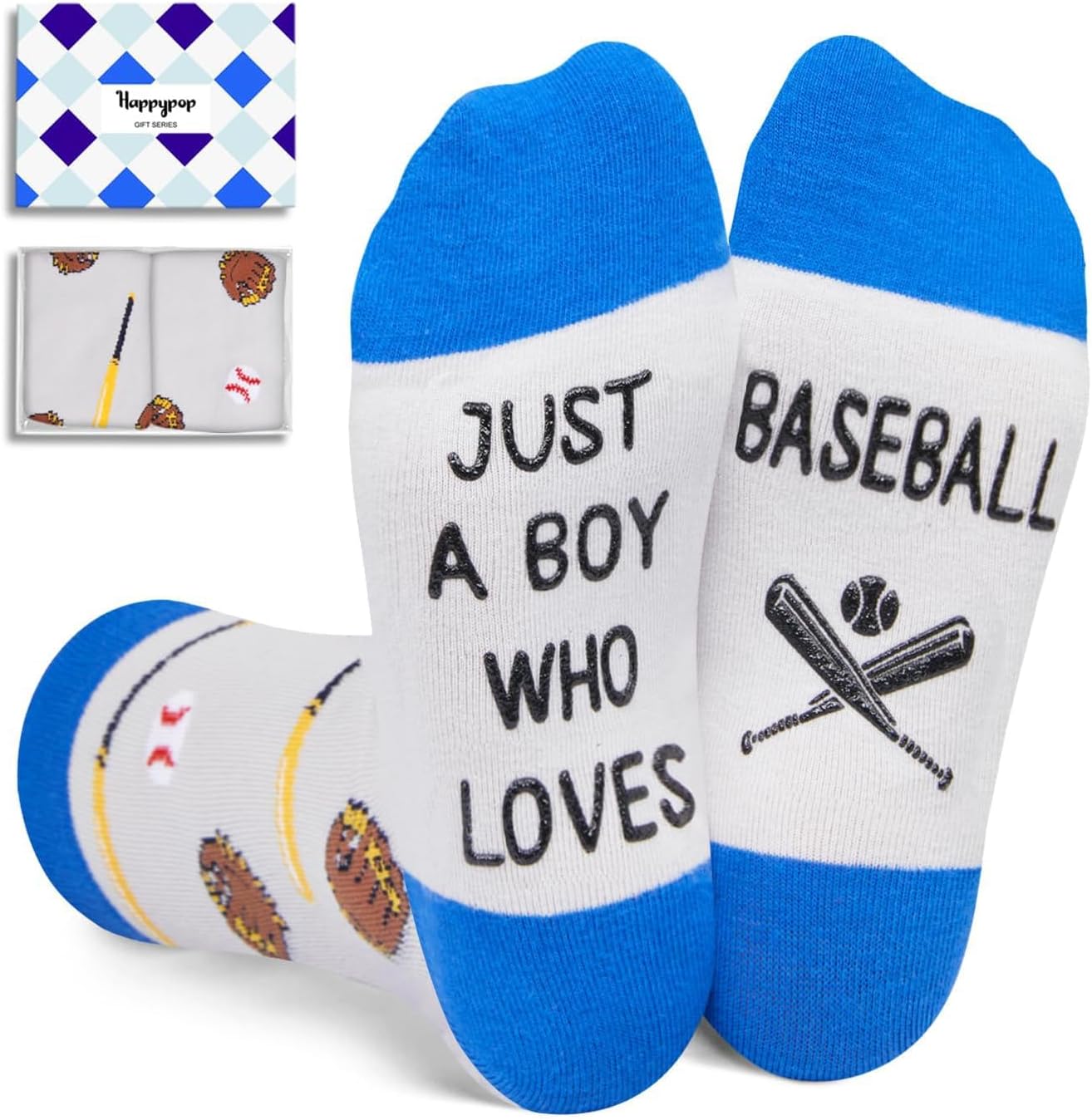 Birthday Gift for Boys - Kids Soccer Basketball Baseball Hockey Socks with Cards