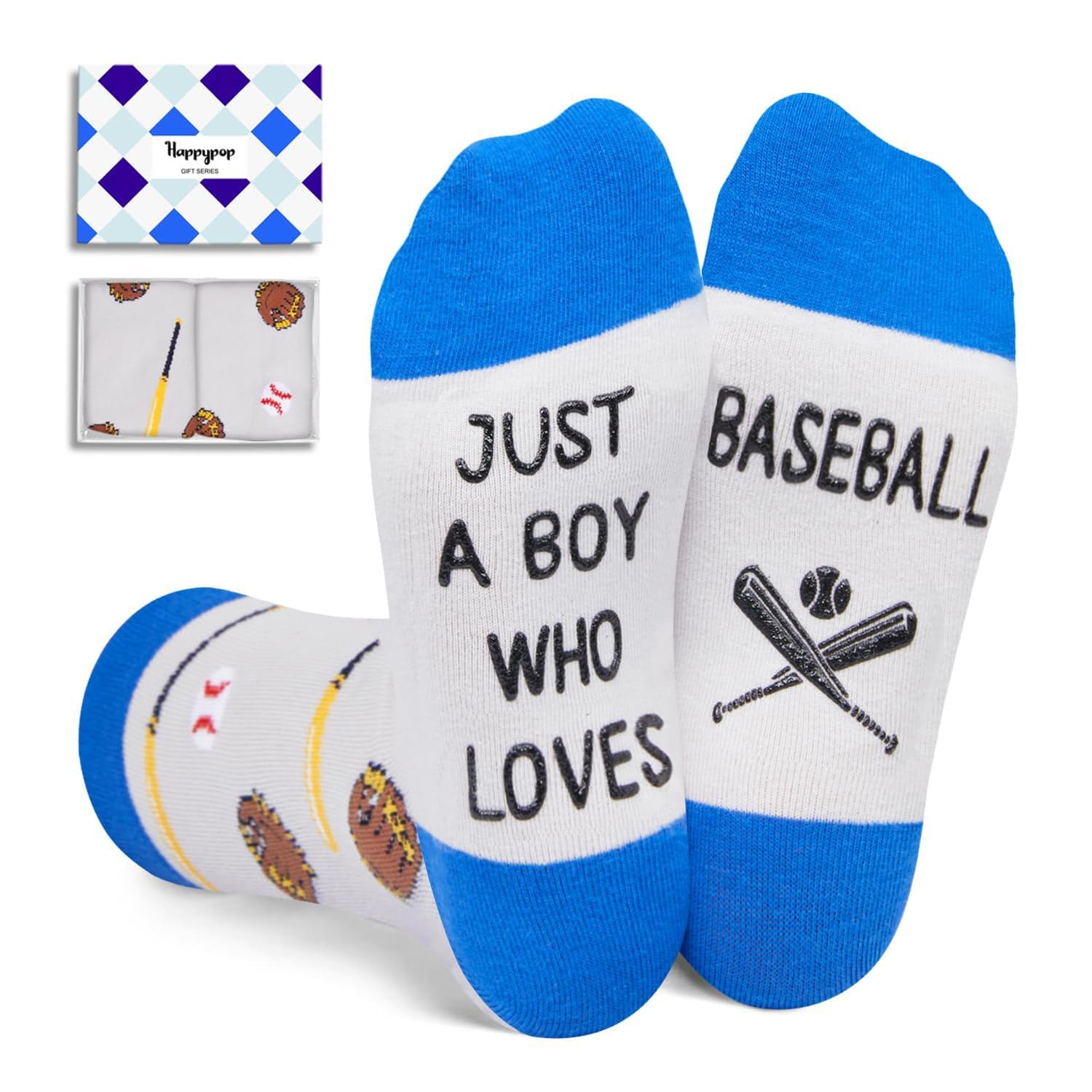 Birthday Gift for Boys - Kids Soccer Basketball Baseball Hockey Socks with Cards