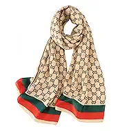 Large Silk Shawl Scarf for Women-Lightweight Satin Long Wrap Silky Fashion Neck Scarf Hijab Headscarf Sun Cover Shawl