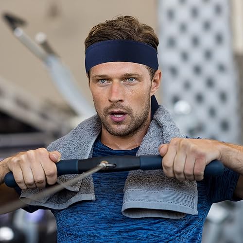 Miniatura 29 de 12 diademas deportivas unisex para baloncesto, correr, tenis, karate, atletismo, ajuste seco