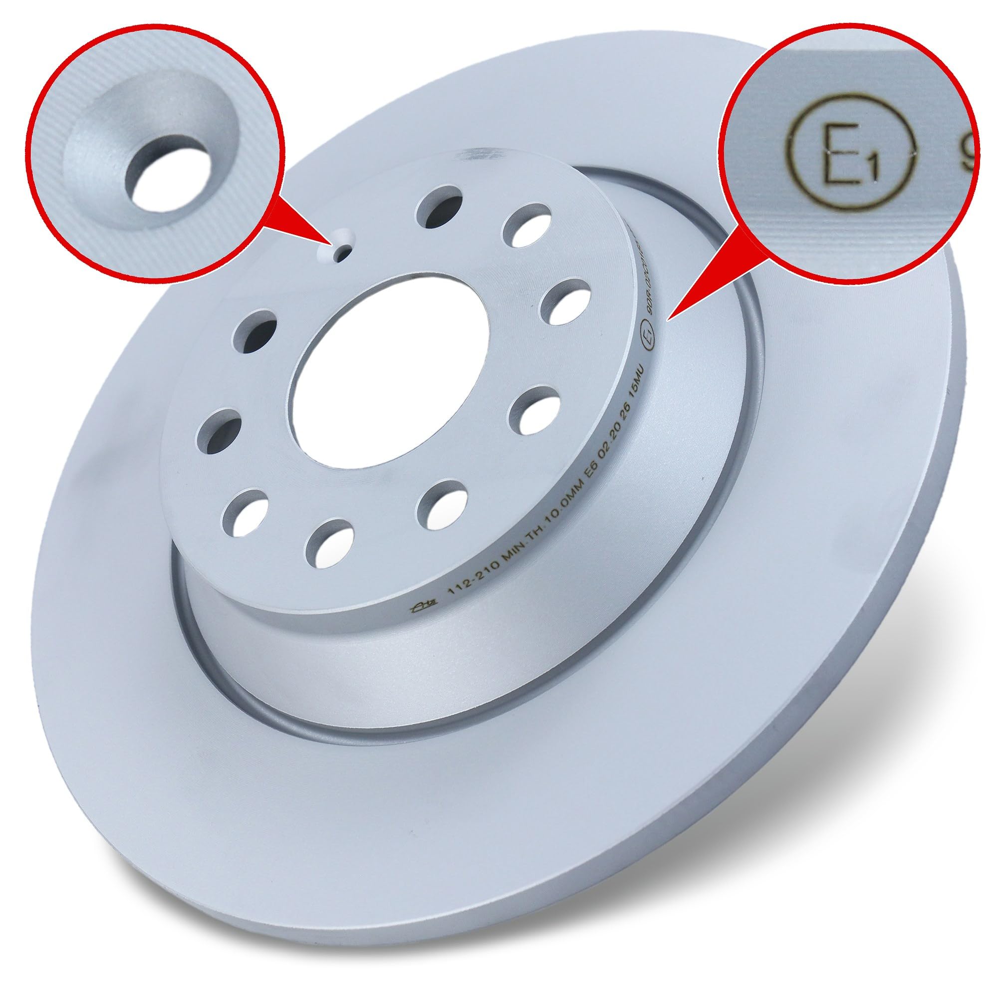 ATE Bremsenset inkl. Bremsscheiben vorne Ø 312 mm belüftet + hinten Ø 300 mm voll und Bremsbeläge vorne + hinten und Warnkontakt Kompatibel mit AUDI A3, SEAT, SKODA, VW GOLF, PASSAT, TIGUAN, TOURAN