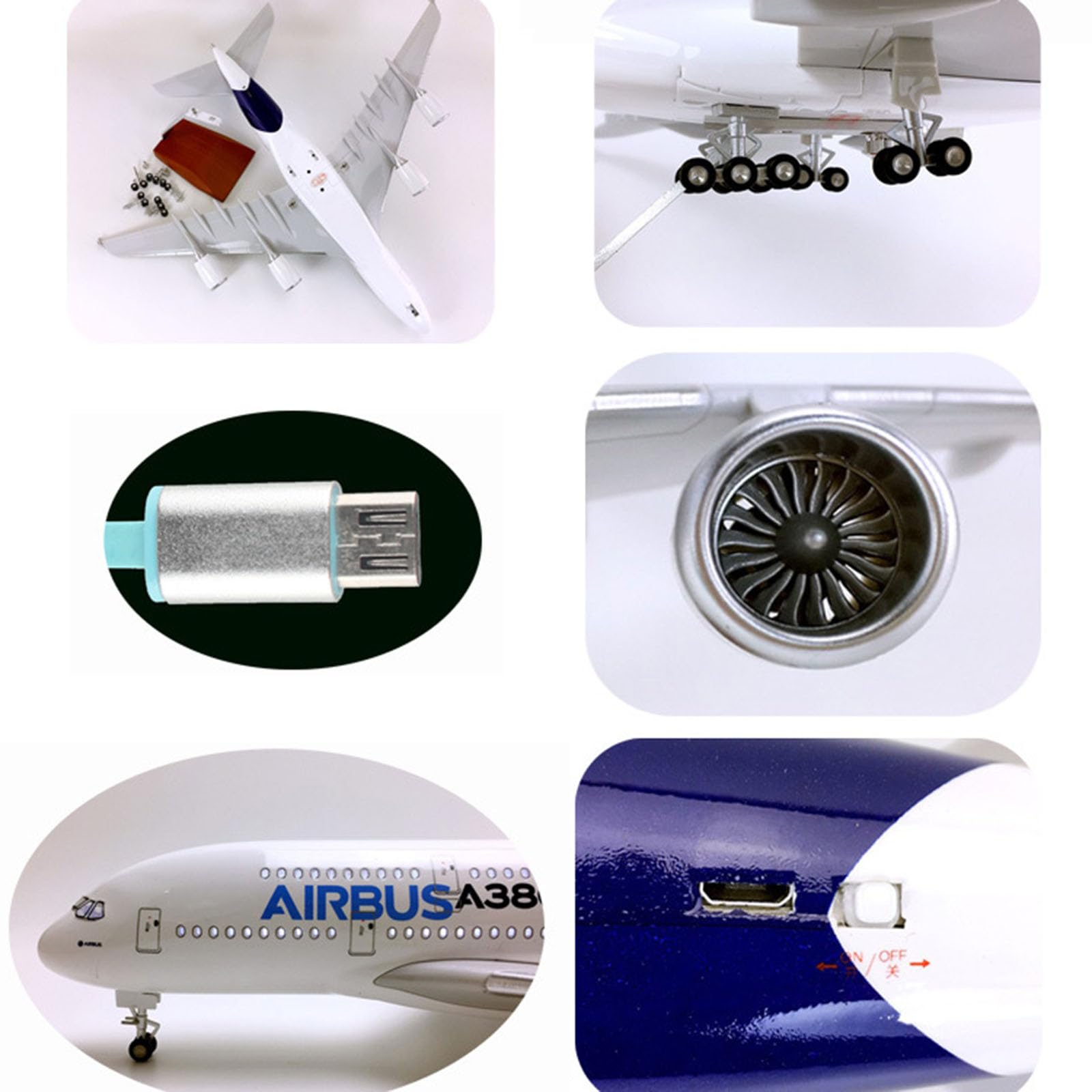 Maquette D'avion Ryanair B737-800 1:85 | Alliage Et Résine | 47 Cm | Avec LED | Pour Collection
