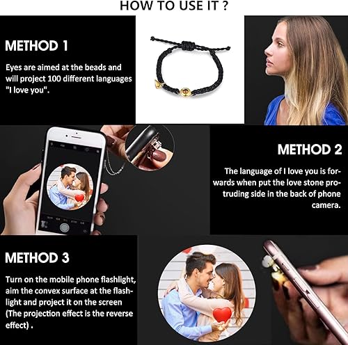 Miniatura 4 de Pulsera personalizada con imagen en el interior, pulseras personalizadas para parejas de proyección de fotos para él y ella, pulseras a juego para