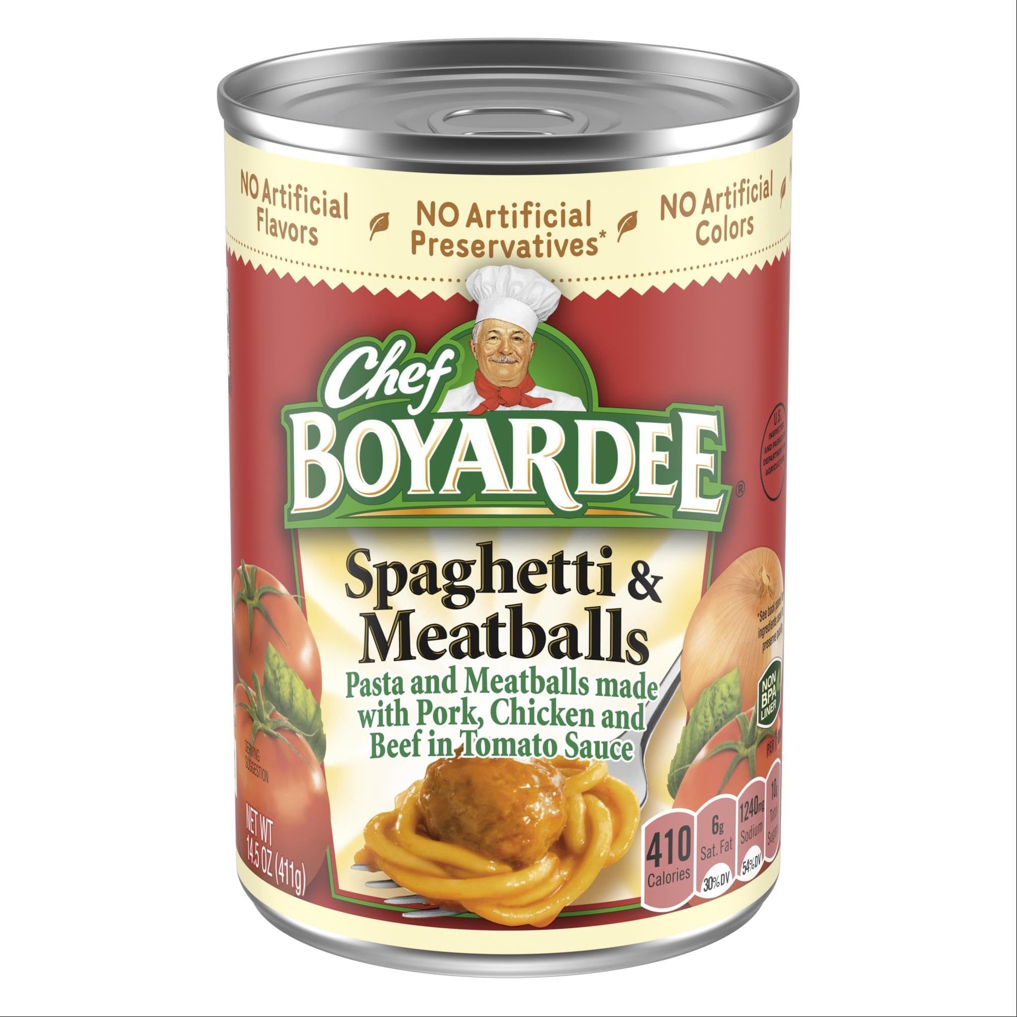 Amazon.com: Chef Boyardee Spaghetti and Meatballs, 14.5 oz