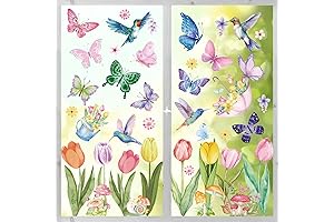 Decorative Spring Flower Window Clings