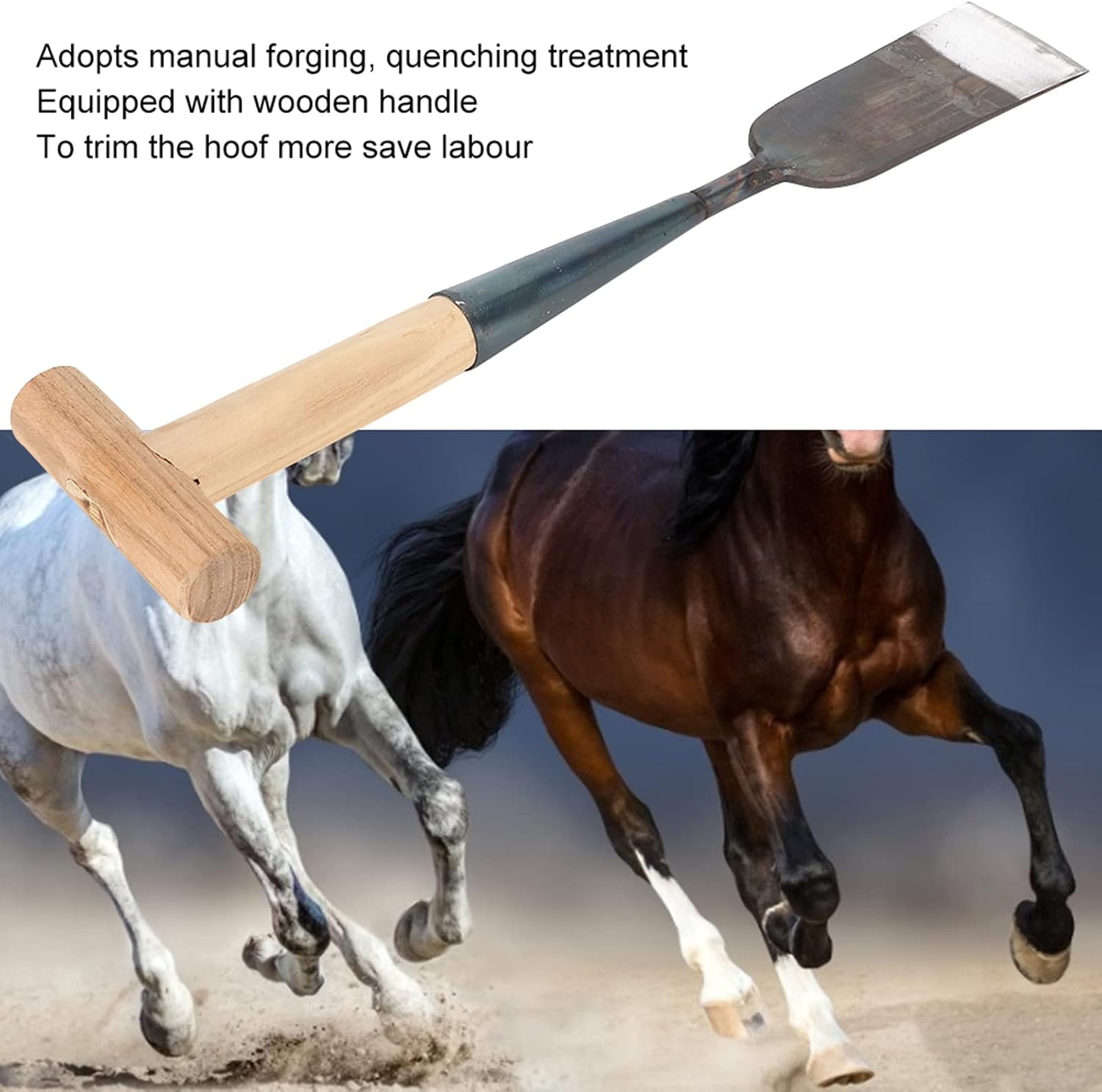 Steel Hoof Tool Shovel,Donkey Hoof Horseshoe Shovel Firm M ng nese Steel Long L stingHorseshoe ClipConduct Trimming Livestock for Horseshoe,Donkey Hoof,F rriers,Veterin ri ns, nd Horsemen