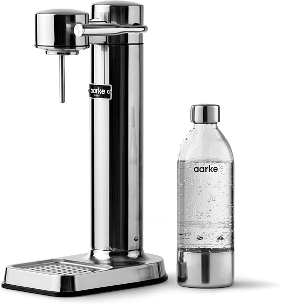 Aarke Carbonator 3 Gasatore d’acqua e Bottiglia, Finitura Acciaio - 1