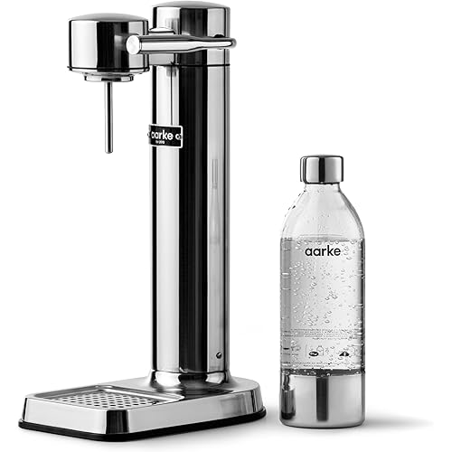 aarke - Carbonator III Premium Carbonator-Sparkling & Seltzer Water Maker-Soda Maker with PET Bottle (Stainless Steel)