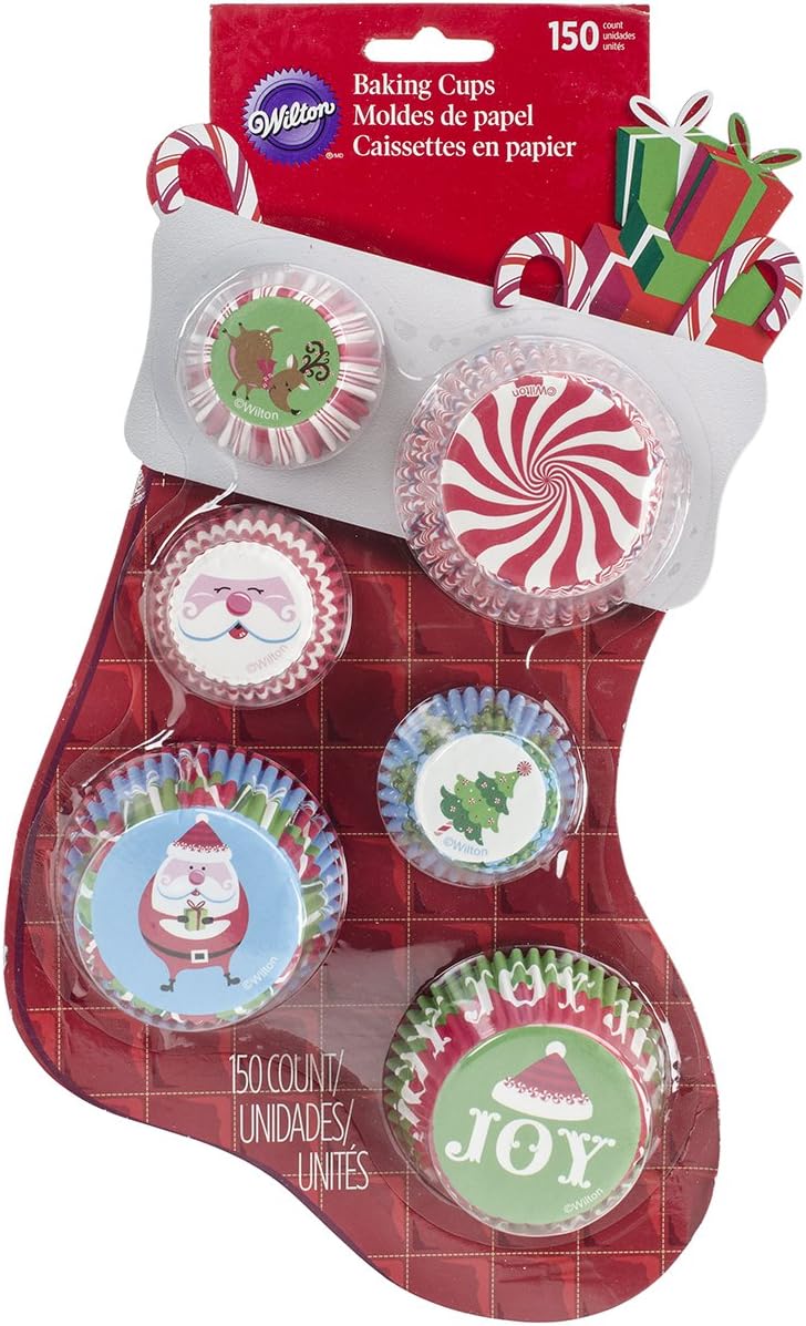 Wilton Assorted Christmas Mini and Standard Baking Cups, 150Count Home & Kitchen